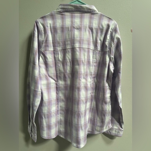 NEW Dickies Cooling Roll-Tab Work Shirt in Purple Rose Hillside Plaid Women’s M - Picture 12 of 12